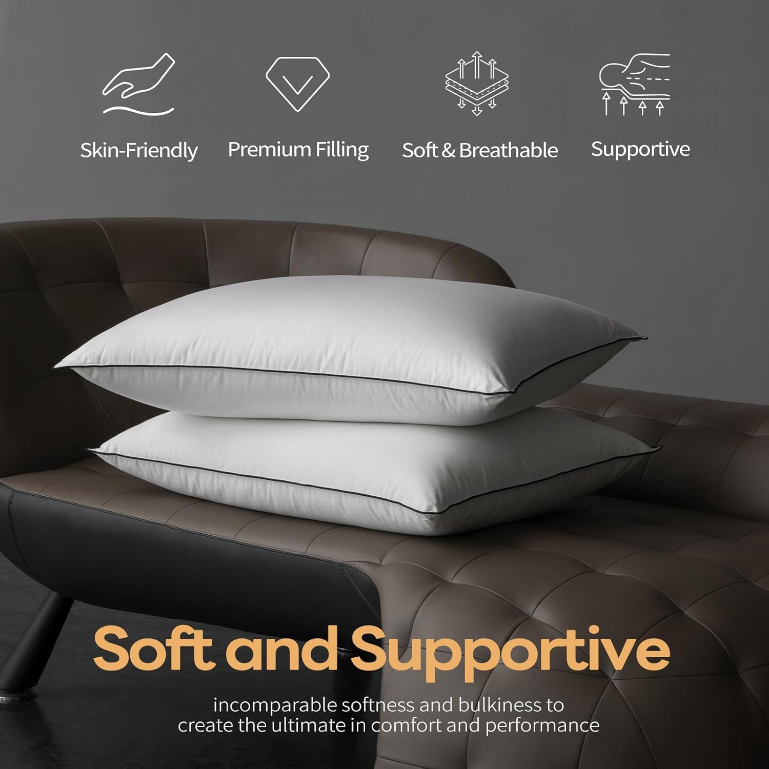 Luxury Goose Down Pillow Standard Size A Sleep Experience Like No Other